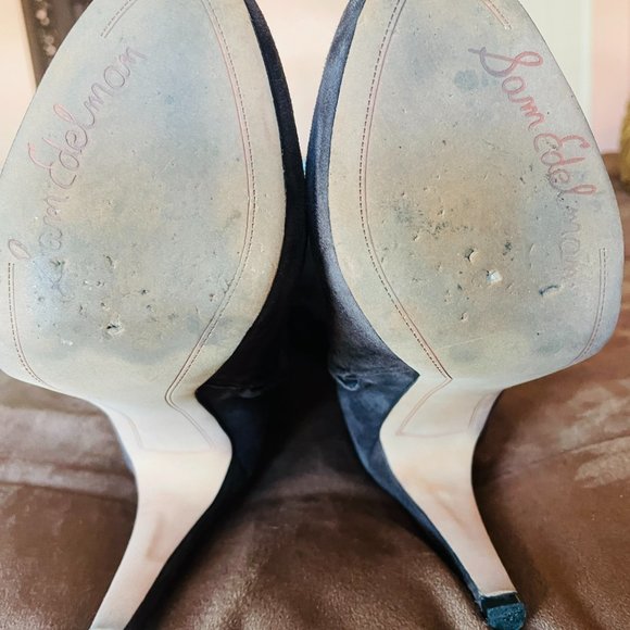 SAM EDELMAN KAYLA OVER THE KNEE BOOT SUEDE BROWN HEEL PLATFORM - Picture 5 of 5